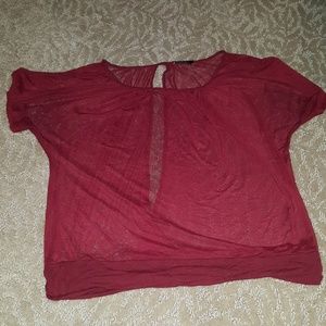 Deb Tops - 3/$10! Sheer deb open back shirt (1X) Deb Tops - 3/$10! Sheer deb open back shirt (1X)